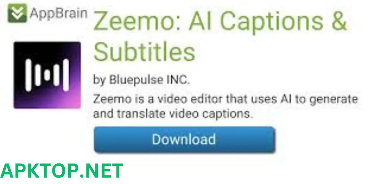 ZEEMO AI CAPTION AND SUBTITLES FREE APK 2025